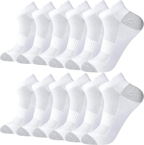 Men's Low Cut Athletic Socks, 6 Pairs