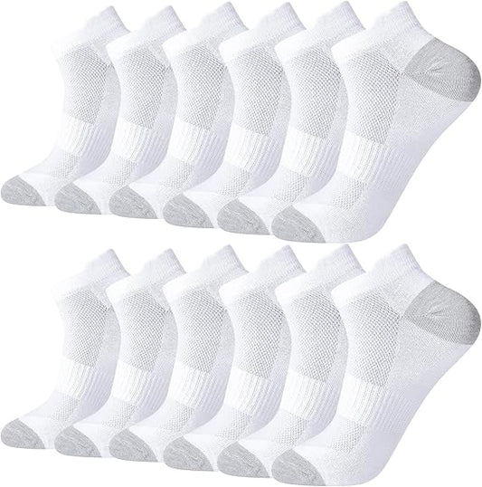 Men's Low Cut Athletic Socks, 6 Pairs