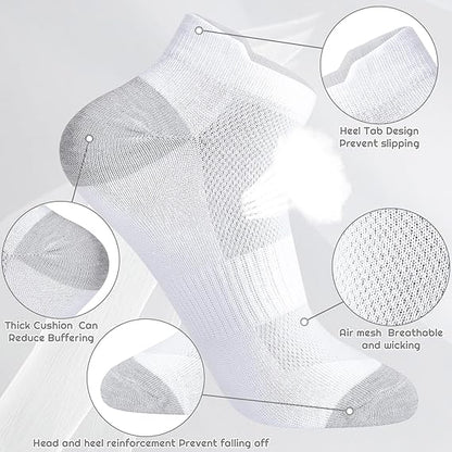 Men's Low Cut Athletic Socks, 6 Pairs